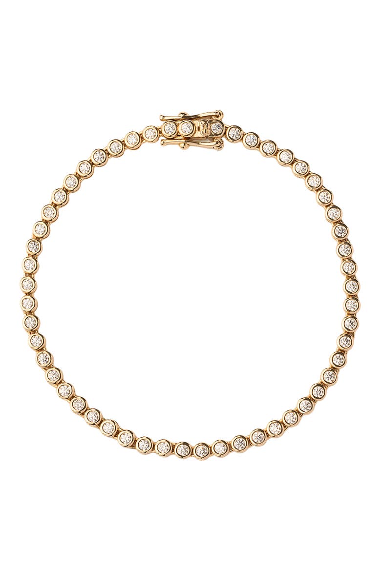 Poppy Cubic Zirconia Tennis Bracelet, Main, color, GOLD VERMEIL