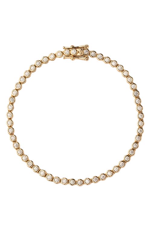 Made By Mary Poppy Cubic Zirconia Tennis Bracelet In Gold