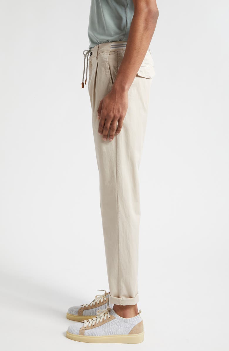 Eleventy Drawstring Waist Stretch Cotton Pants, Alternate, color,