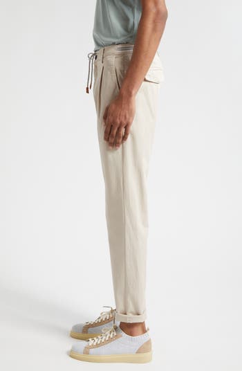 【SCENERITY】Coving cotton pants Eleventy Drawstring Waist Stretch Cotton Pants | Nordstrom
