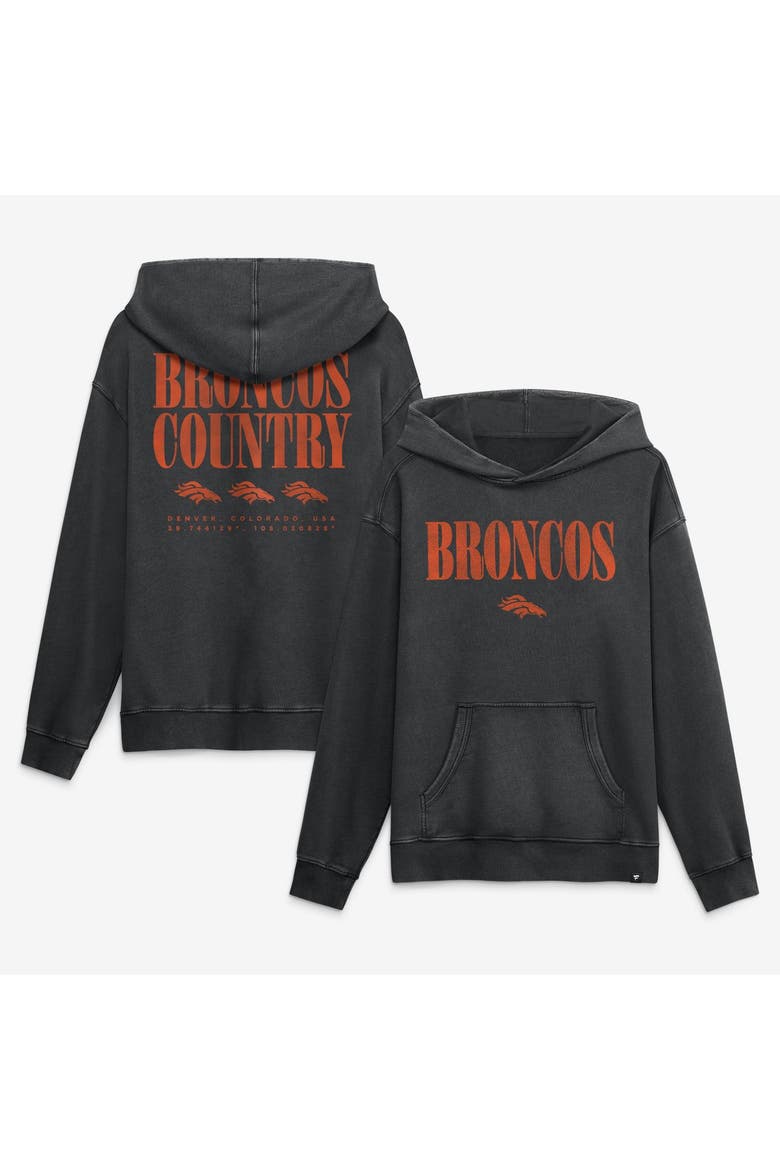 Men's Fanatics Black Denver Broncos Relaxed Intense Rivalry French Terry Hoodie, Main, color, Black