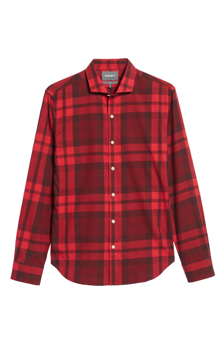 Bonobos Unbutton Down Slim Fit Plaid Sport Shirt, Alternate, color, 