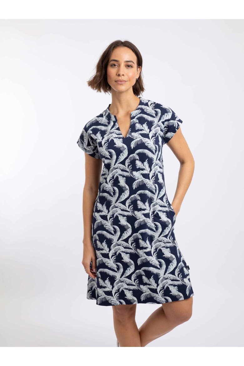 Suffolks Printed Jersey Dress, Alternate, color, Ink