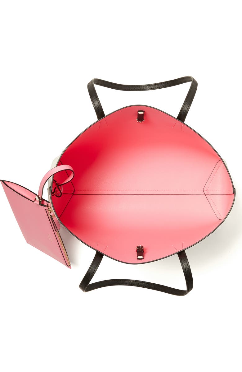 Kate Spade New York large molly stripe faux leather tote, Alternate, color,