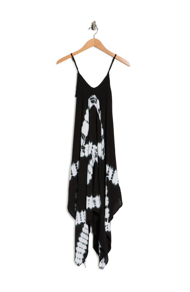 BOHO ME Tie Dye Handkerchief Hem Cover-Up Dress, Alternate, color, 