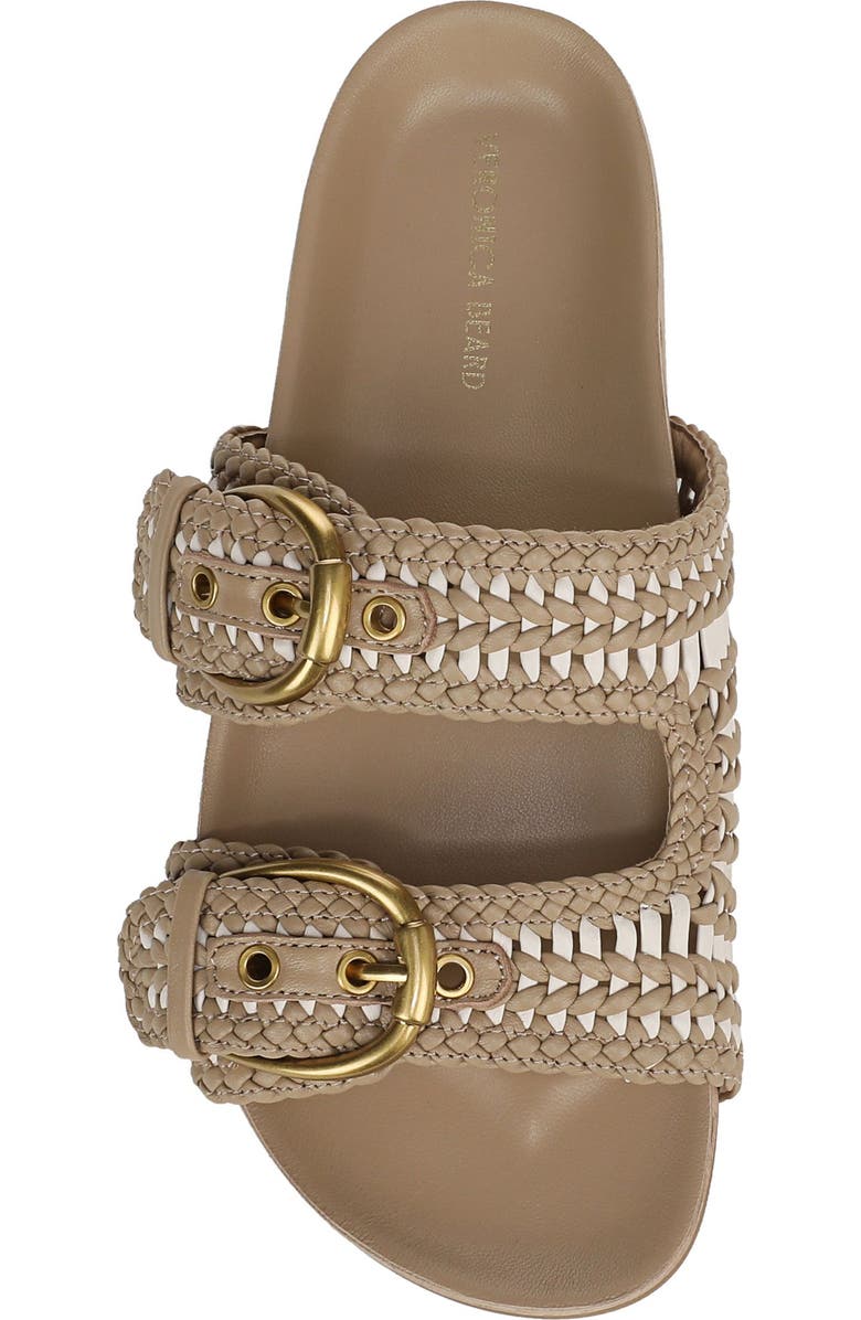 Veronica Beard Prue Woven Two Strap Sandal, Alternate, color, Sand Parchment