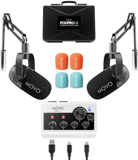 PodPro-A Portable Podcasting Bundle for 2 for Smartphones and Computers