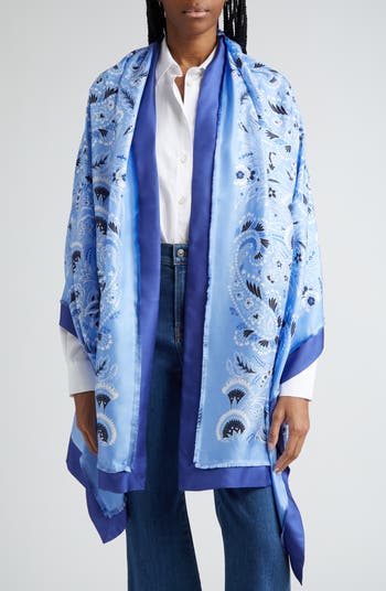 スカーフ ETRO Woman Scarf Blue MATA0007AK323 X0883 ETRO Woman Scarf Blue MATA0007AK323 X0883 (ETRO/スカーフ