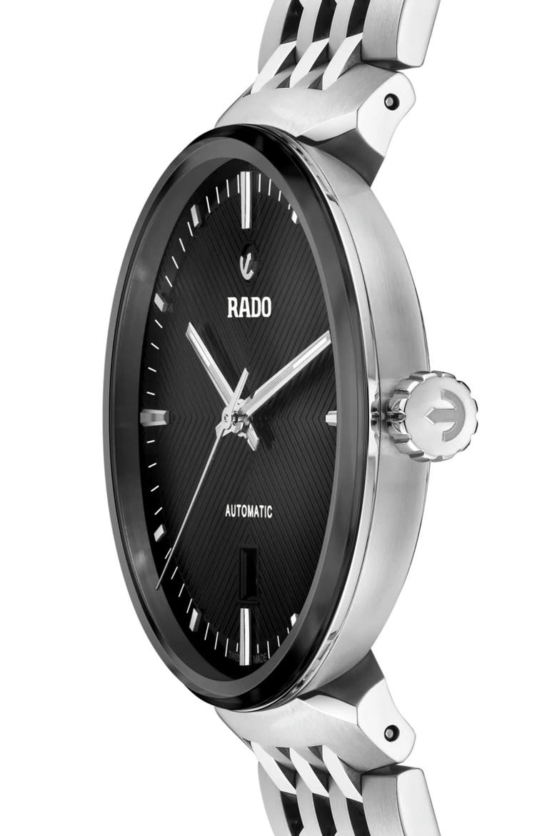 Florence Automatic Bracelet Watch, 39mm, Alternate, color, BLACK