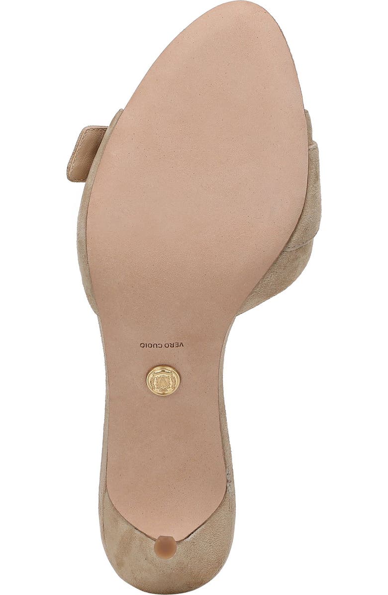 Veronica Beard Tia Buckle Slide Sandal, Alternate, color, Sand Suede
