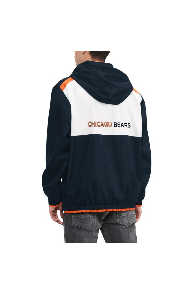 Tommy Hilfiger Men's Tommy Hilfiger Navy/White Chicago Bears Carter Half-Zip Hooded Top, Alternate, color, Navy