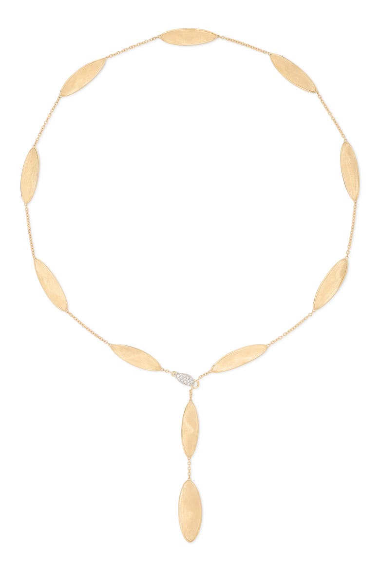 Lunaria Diamond Twist Necklace, Main, color, YELLOW/WHITE GOLD