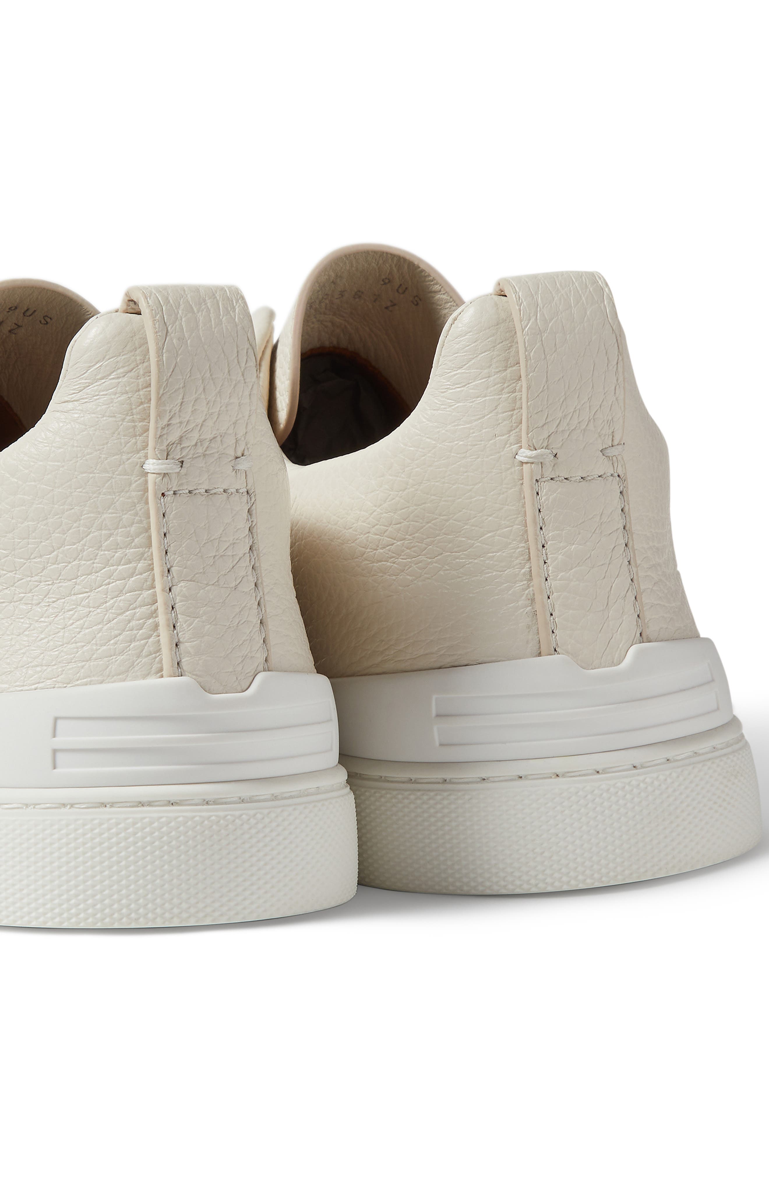 Triple Stitch™ Leather Slip-On Sneaker, Alternate, color, WHITE