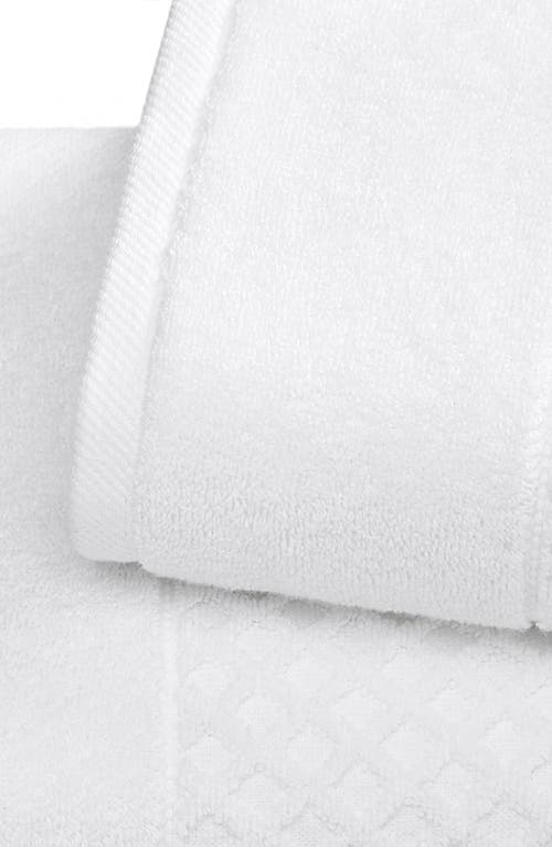Woven & Weft Diamond Textured Single Bath Towel In Optic White