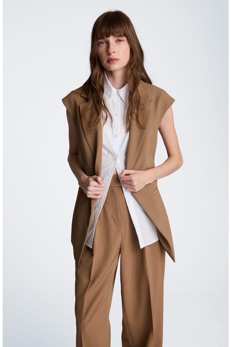 Layered Vest with Detachable Shirt Inset, Alternate, color, MESQUITE