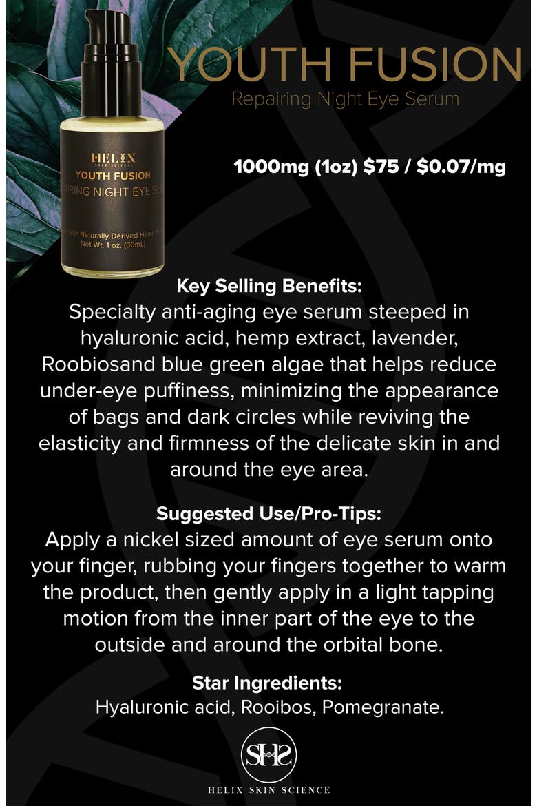 Youth Fusion Repairing Night Eye Serum with CBD (Nordstrom Exclusive), Alternate, color, NO COLOR