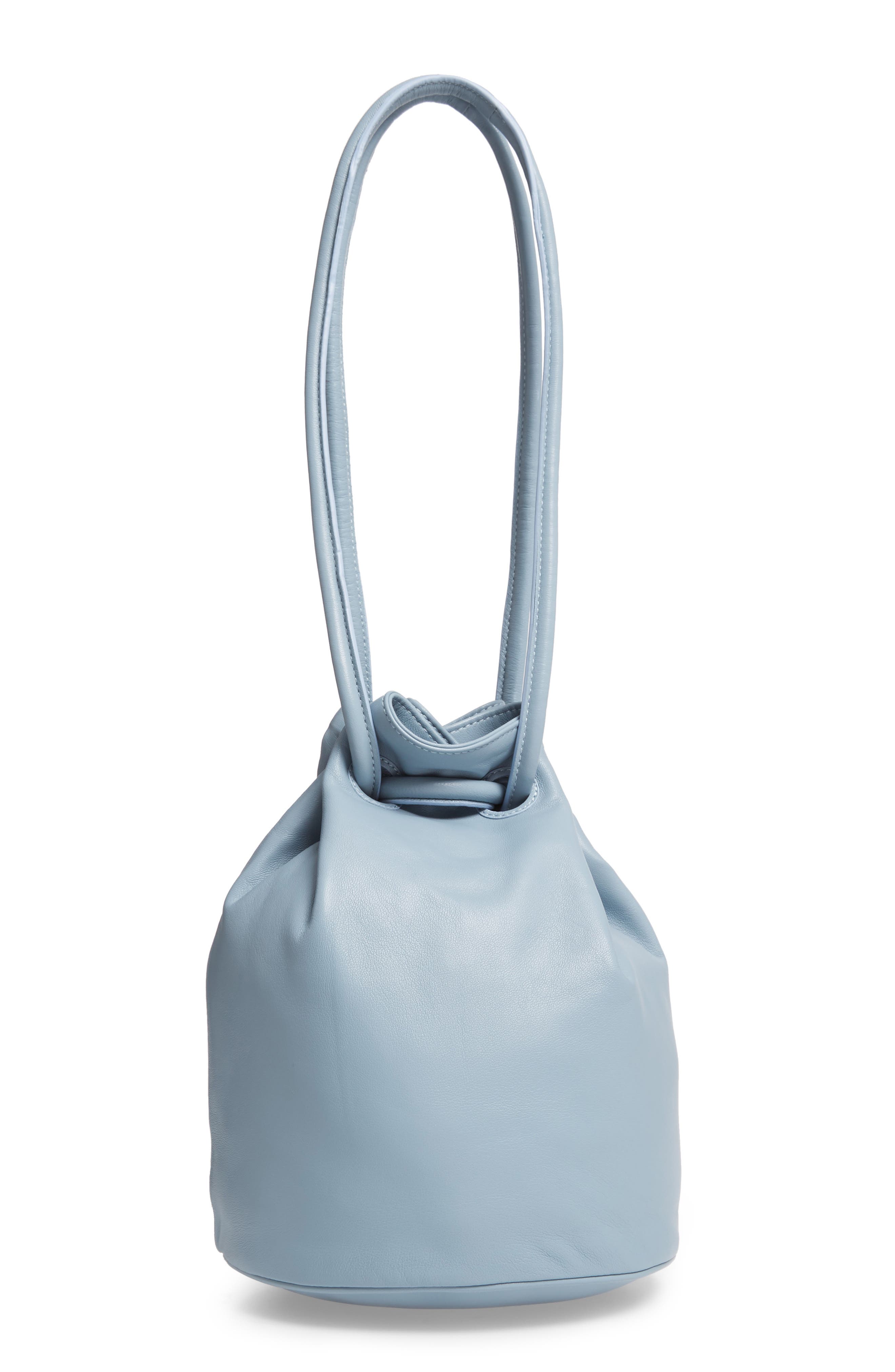 Mansur Gavriel Lambskin Leather Drawstring Pouch, Alternate, color, 