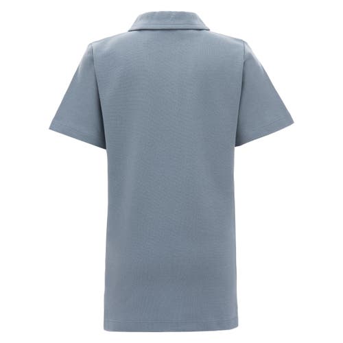 Moustache Blue Solid Logo Polo In Blue