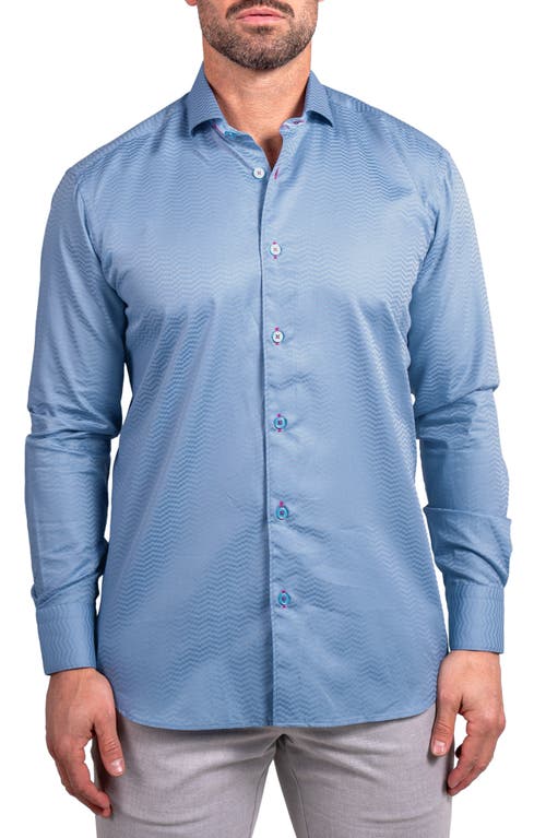 Maceoo Einstein Ascension Contemporary Fit Button-up Shirt In Blue
