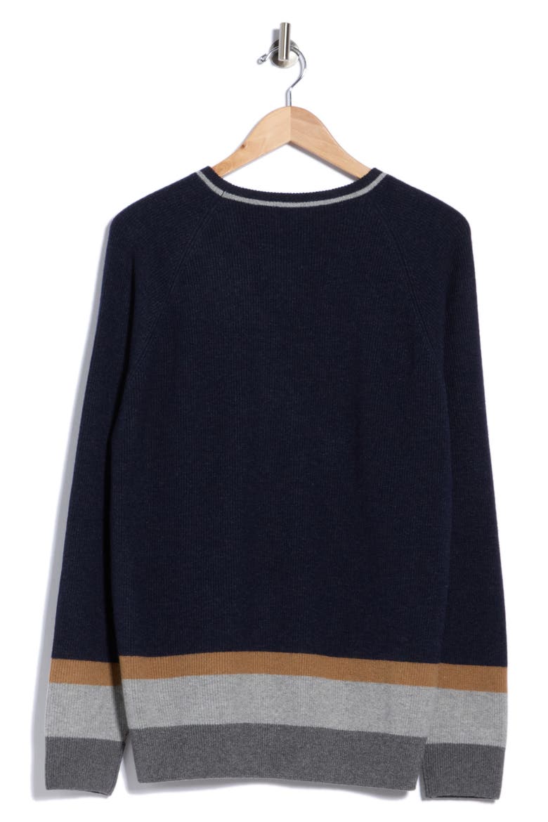 Wool Blend Crewneck Sweater, Alternate, color, NAVY