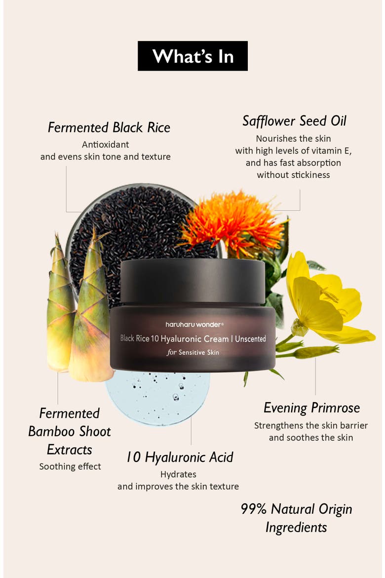 Unscented Black Rice 10 Hyaluronic Cream, Alternate, color, None