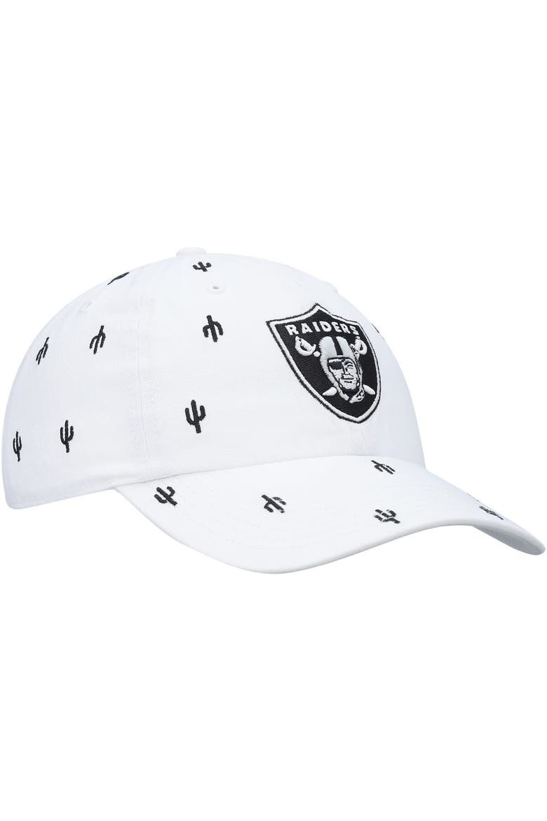 Women's '47 White Las Vegas Raiders Confetti Clean Up Adjustable Hat, Alternate, color, White