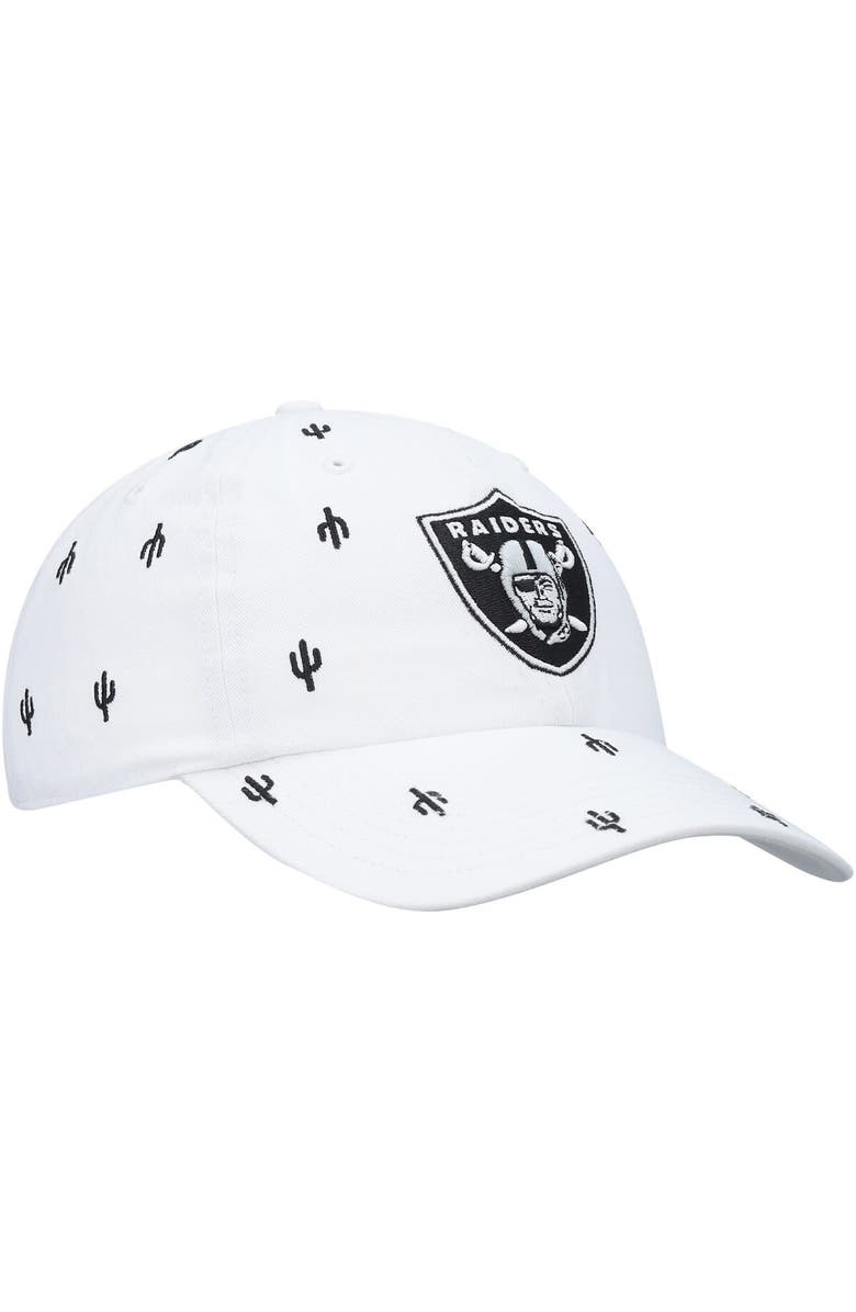'47 Women's '47 White Las Vegas Raiders Confetti Clean Up Adjustable Hat, Alternate, color, White