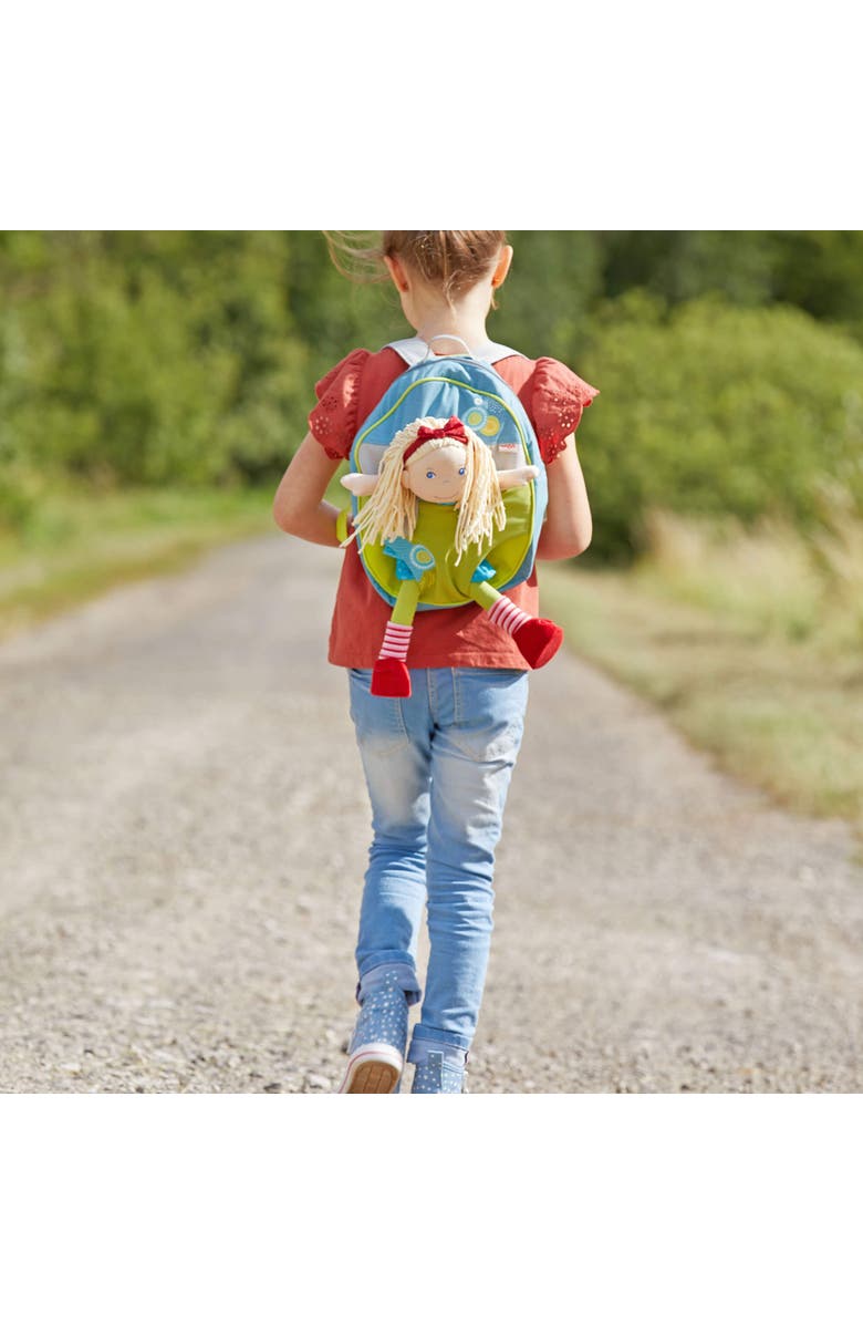 HABA Doll Backpack Summer Meadow for 12" soft dolls with Extra Storage Space for Toys or Accessories, Alternate, color,