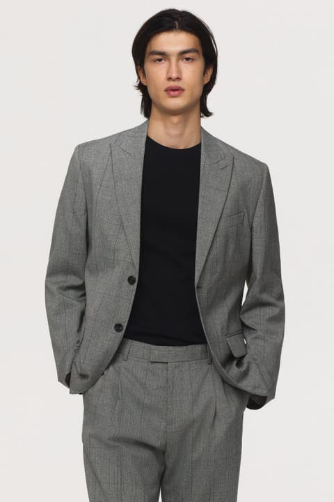 Regular-fit single-breasted jacket