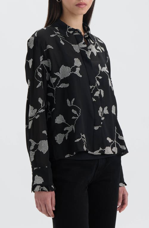Nvlt Embroidered Button-up Shirt In Blue