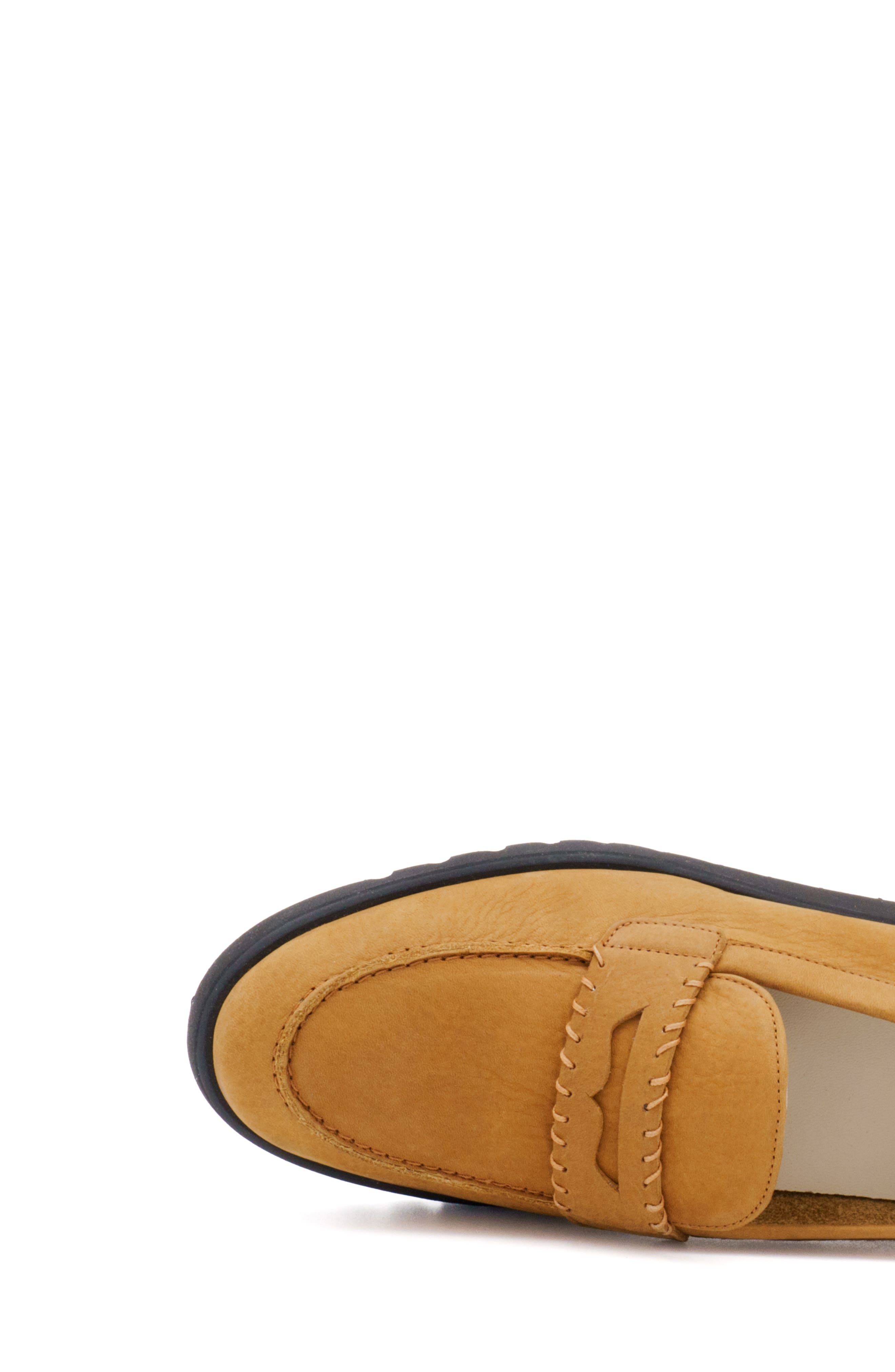 Eolo Platform Penny Loafer, Alternate, color, CAMEL LONG BEACH