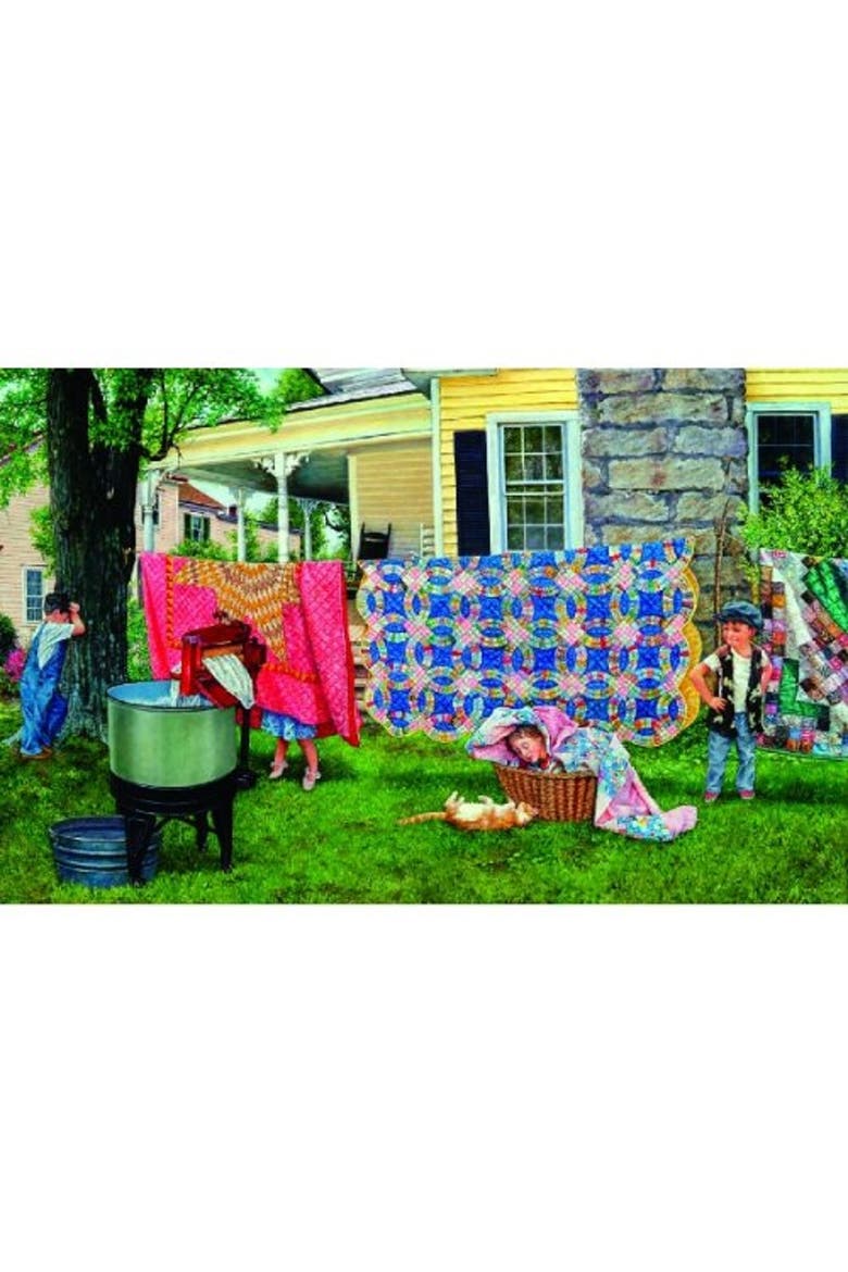 Hide N Quilt 550 piece Jigsaw Puzzle for Adults, Alternate, color, Multicolor