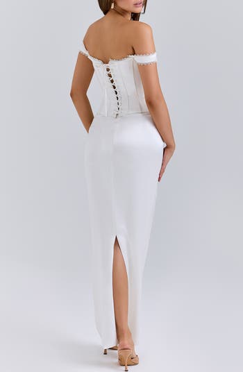 Strapless Corset Column Dress