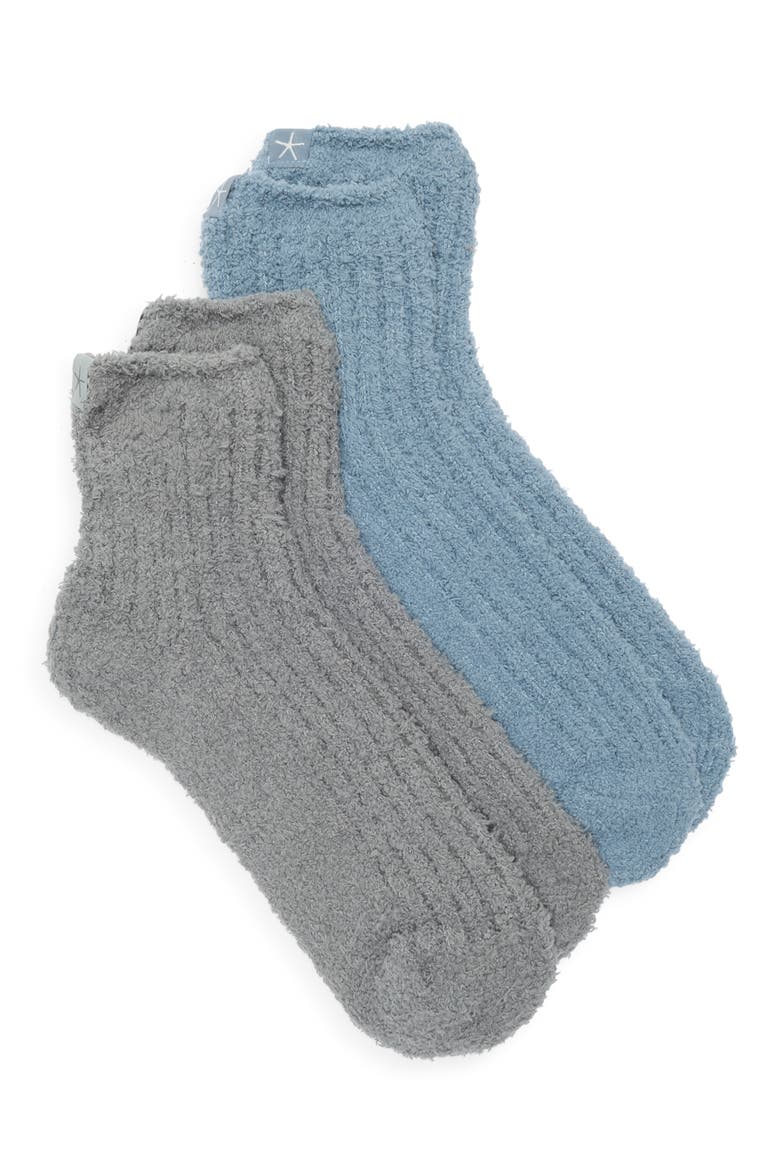 CozyChic™ Assorted 2-Pack Tennis Ankle Socks, Alternate, color, BLUE AURA/ FADED HAZEL