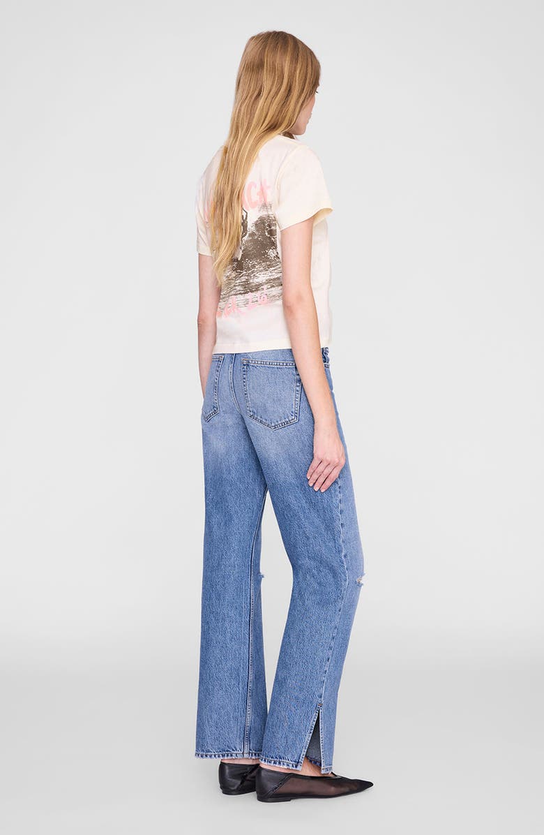 ANINE BING Shelley Surfer Tee, Alternate, color, Washed Buttercream