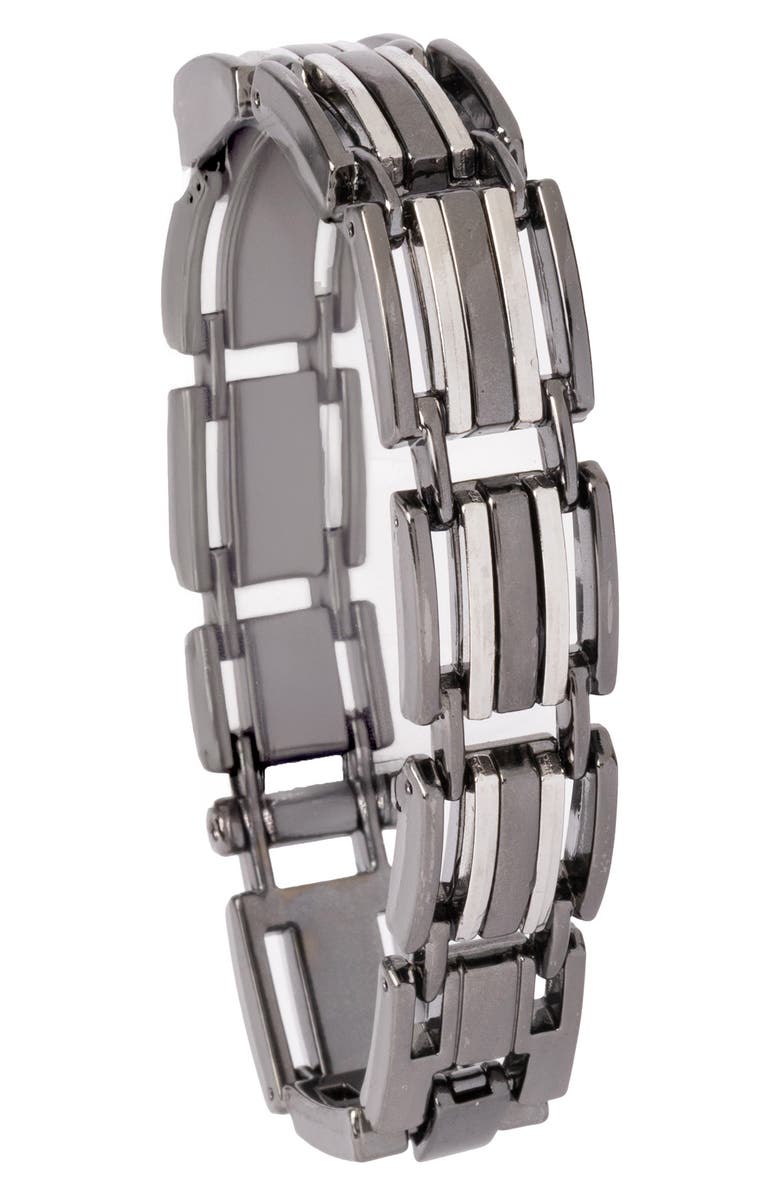 Jones New York Chronograph Bracelet Watch & Bracelet Set, 42mm x 47mm, Alternate, color, Gun