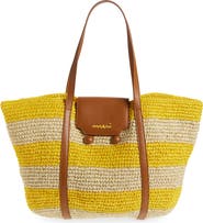 Marni Medium Trunkaroo Stripe Woven Tote