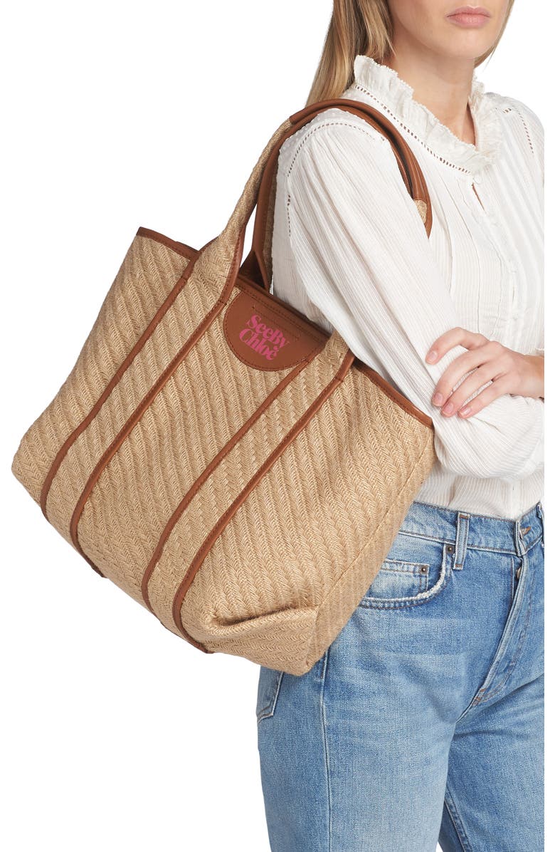 See by Chloé Laetizia Jute Tote, Alternate, color,
