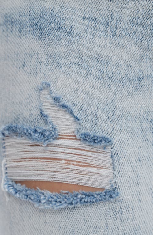 Bayeas Kelly Ripped Mid Rise Crop Skinny Jeans In Blue