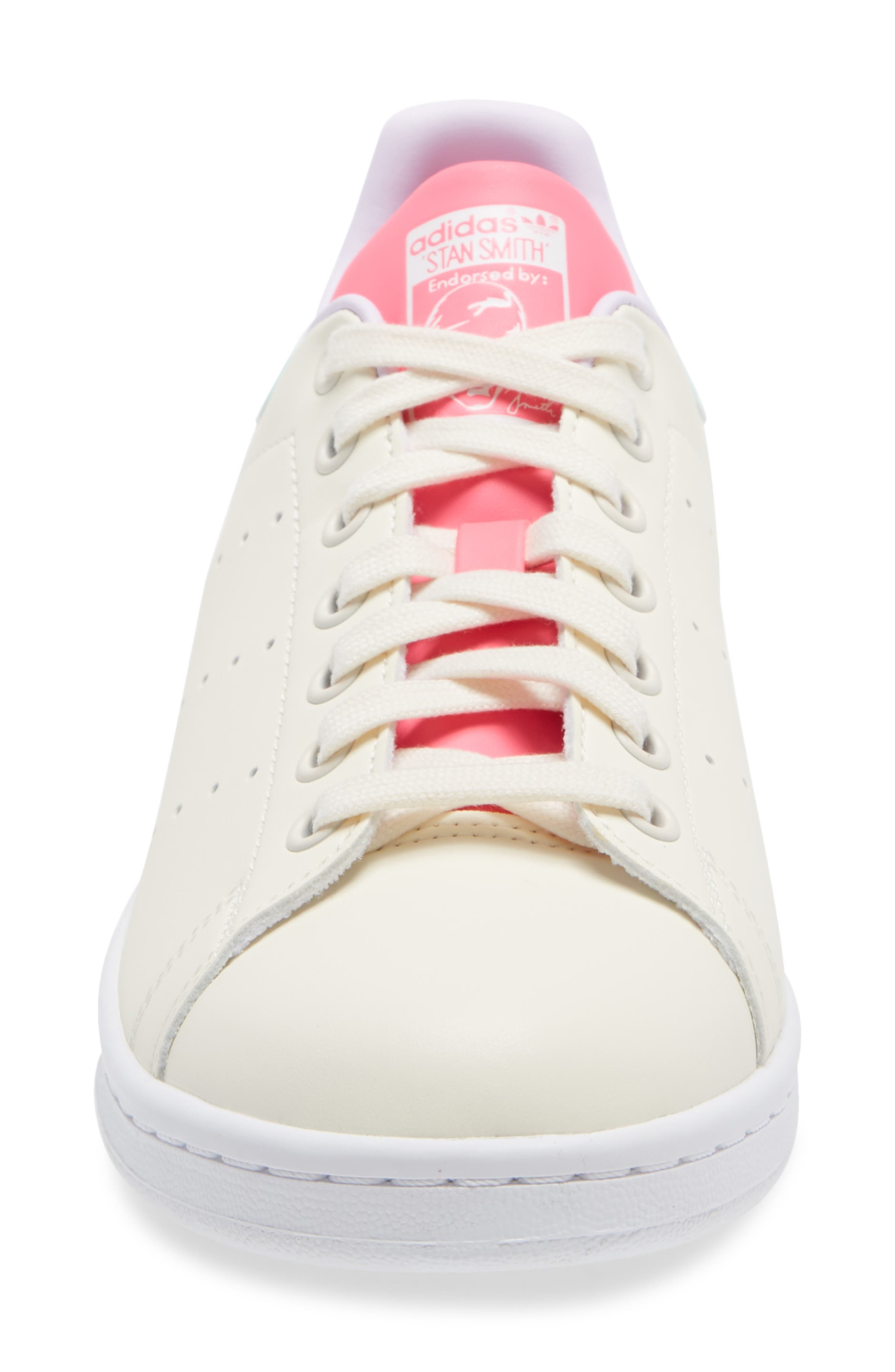 Primegreen Stan Smith Sneaker, Alternate, color, CREAM WHITE/ CREAM WHITE/ MINT