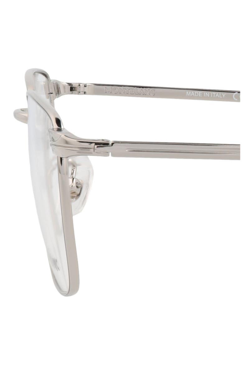 54mm Square Optical Glasses, Alternate, color, SILVER SILVER TRANSPARENT