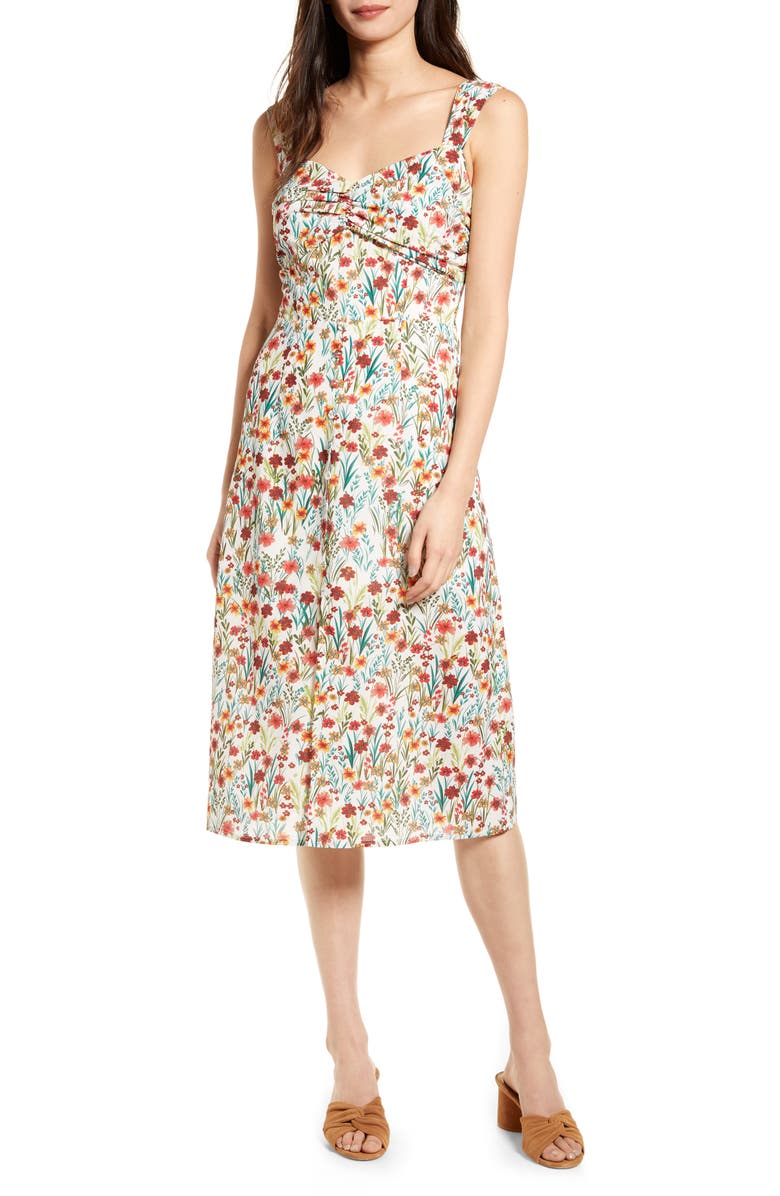 Lost + Wander Renee Floral Print Sundress, Main, color, 