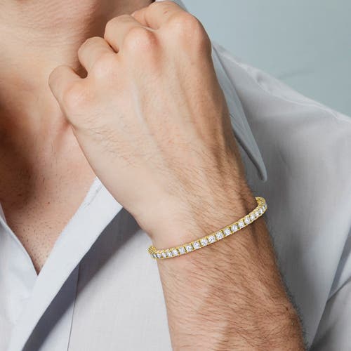 LUVMYJEWELRY LUVMYJEWELRY ARIS 10K YELLOW GOLD LAB GROWN DIAMOND TENNIS BRACELET