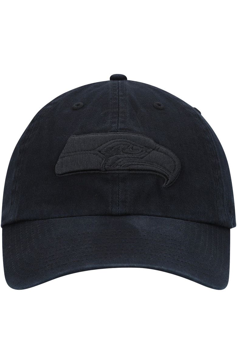 '47 Men's '47 Black Seattle Seahawks Team Tonal Clean Up Adjustable Hat, Alternate, color,