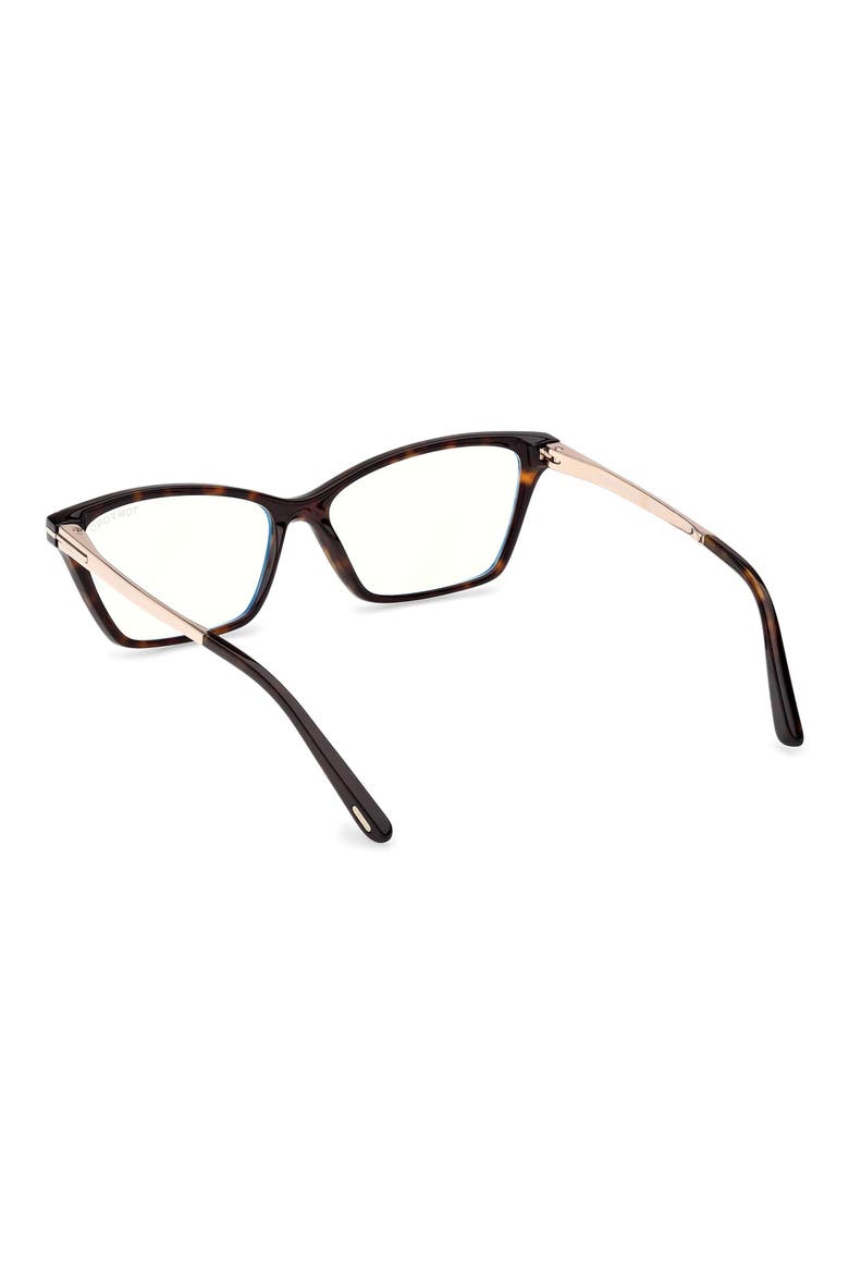 56mm Butterfly Optical Glasses, Alternate, color, SHINY CLASSIC DARK HAVANA