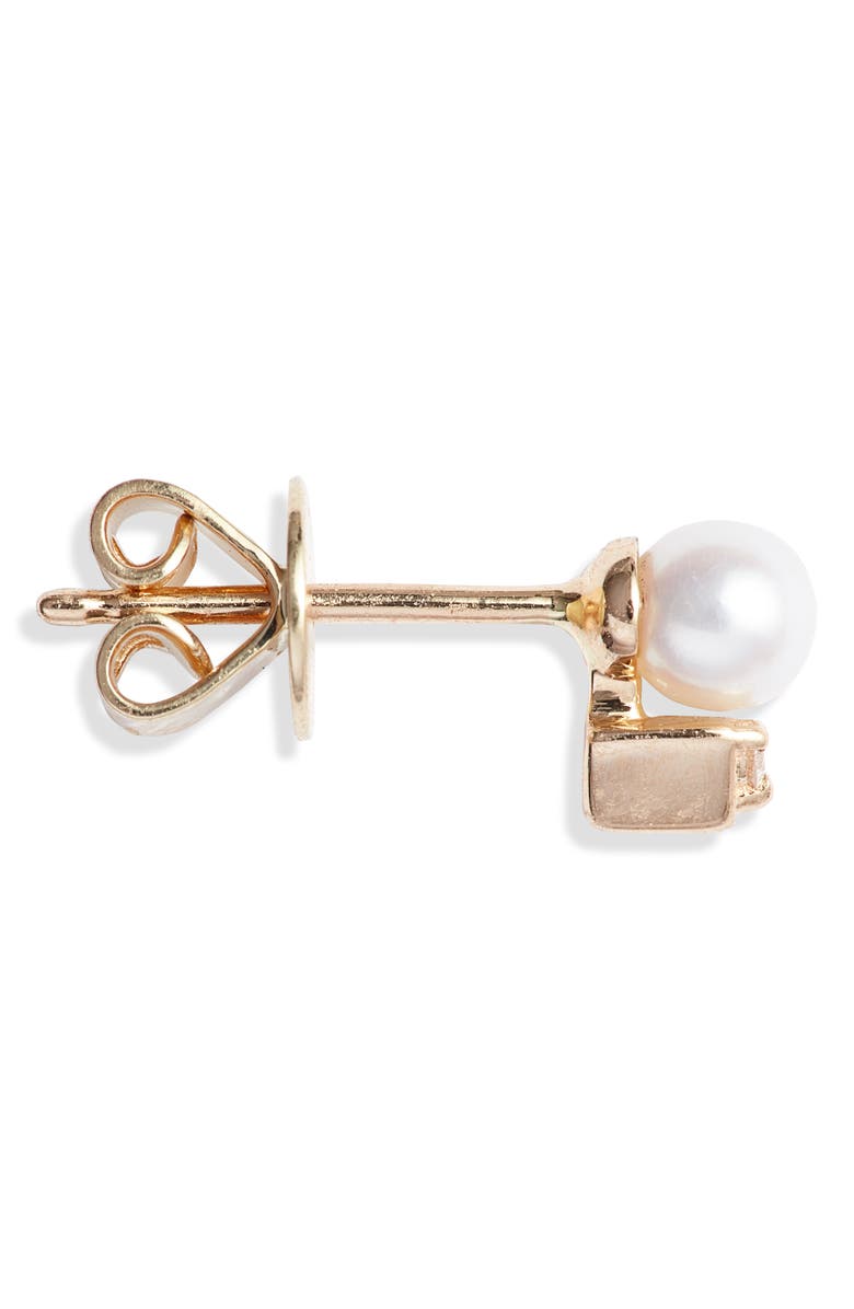 Dana Rebecca Designs Pearl & Diamond Stud Earrings, Alternate, color, 