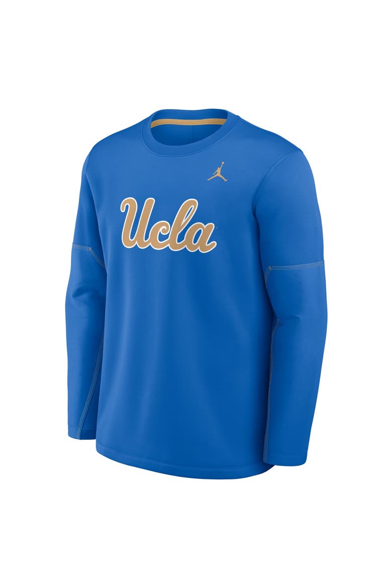 Men's Jordan Brand Blue UCLA Bruins 2026 Sideline Coaches Therma-FIT Long Sleeve Top, Alternate, color, Blue