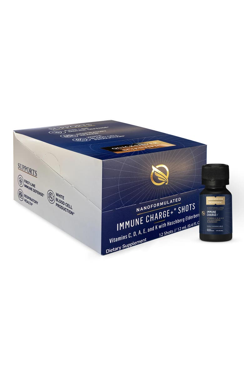 Quicksilver Scientific Immune Charge Supplement Portable Wellness Shots with Elderberry Vitamins C A D3 and K2, Main, color,