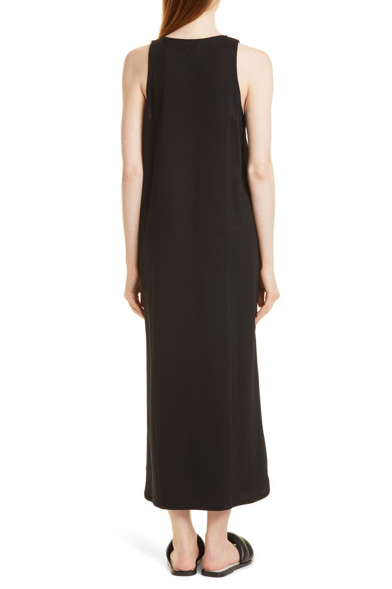 Loulou Studio Sleeveless Cotton Dress, Alternate, color, BLACK