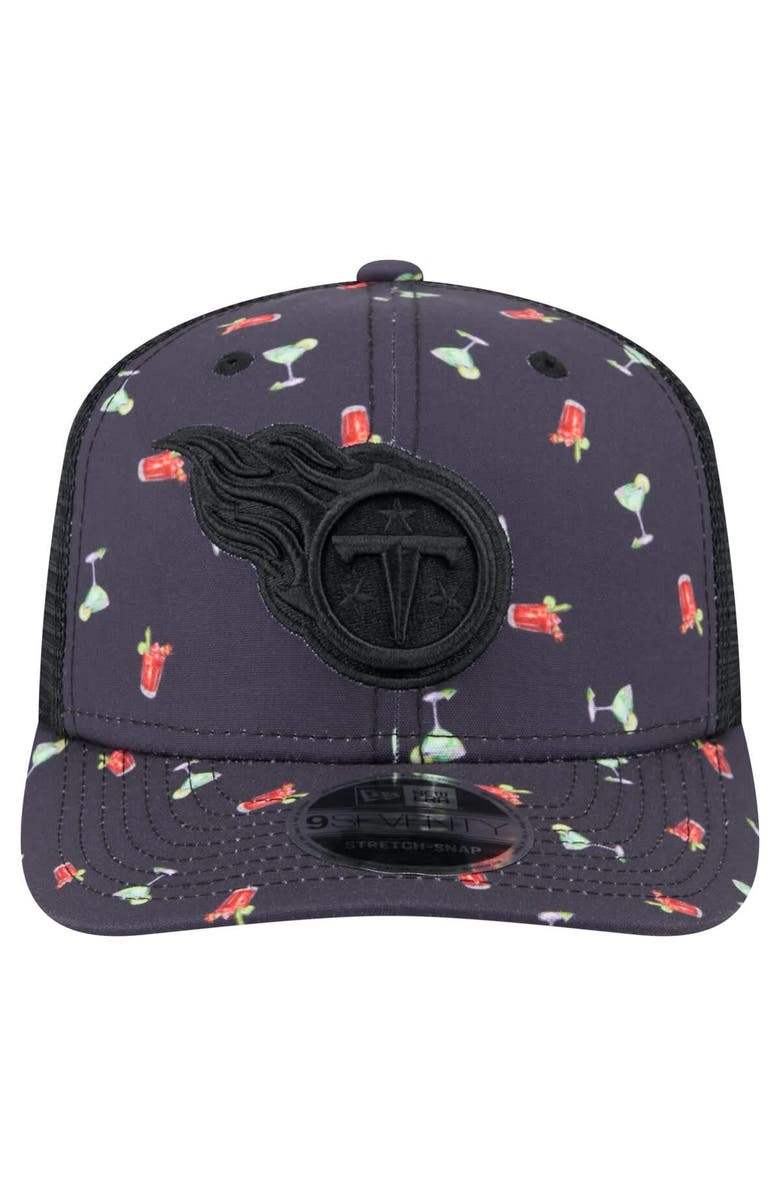 New Era Men's New Era Navy/Black Tennessee Titans Adventure Drinks Pattern 9SEVENTY Stretch-Snap Hat, Alternate, color, Navy